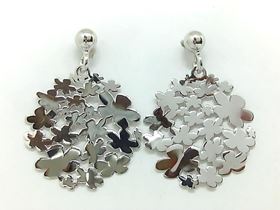 Foto de 39-0005P - PENDIENTES PLATA FLORES 21MM