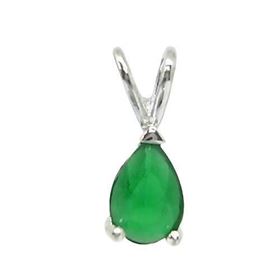 Foto de 25-0013CV - COLGANTE PLATA PIEDRA VERDE 5X7MM