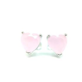 Foto de 25-0012PR - PENDIENTES PLATA CORAZÓN ROSA 6MM