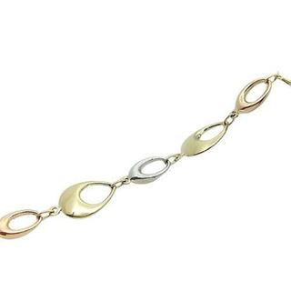 Foto de 10-139-2635 - PULSERA TRICOLOR BRILLO 9MM 19CM (4,52gr) 18K