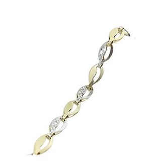 Foto de 44-007 - PULSERA BICOLOR LAPIDADA 4MM 18CM (3,34gr) 18K