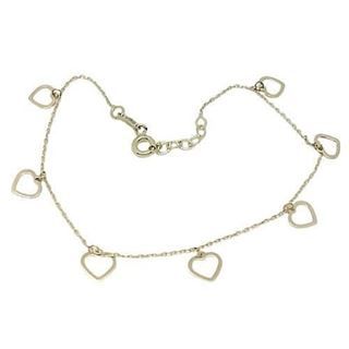 Foto de 12-27 - PULSERA 7 CORAZONES 6MM CALADOS 19CM 18K