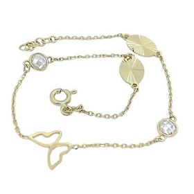 Foto de 12-045 - PULSERA MARIPOSA CIRCONITA 18CM (ALARGADOR 1CM) (2,07gr) 18K