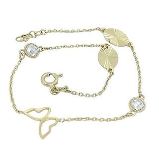 Foto de 12-045 - PULSERA MARIPOSA CIRCONITA 18CM (ALARGADOR 1CM) (2,07gr) 18K