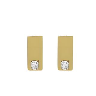 Foto de 99-801 - PENDIENTES RECTANGULAR CIRCONITA 5X2MM 18K