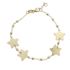 Foto de 04-466 - PULSERA CUATRO ESTRELLAS 12MM Y BOLAS DE 2.5MM 18CM ANILLA A 2CM (2,80gr) 18K