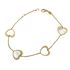 Foto de 10-447-1186 - PULSERA CUATRO CORAZONES-NÁCAR 10X11MM 16CM+2CM ALARGADOR (2,35gr) 18K