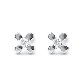 Foto de 72-2025B - PENDIENTES 'NETO' FLOR BRILLANTE 4MM O.B.