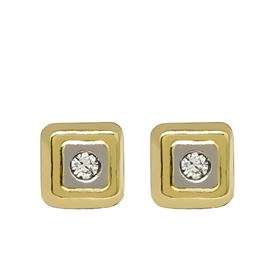 Foto de 33-21033 - PENDIENTES BICOLOR CIRCONITA 4MM 18K