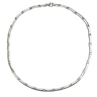 Foto de 38-015G - *OFERTA* GARGANTILLA PLATA CIRCONITA 3.5MM 45CM