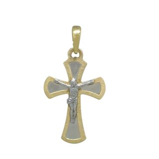 Foto de 04-250 - CRUZ CRISTO BICOLOR 25X17MM 18K