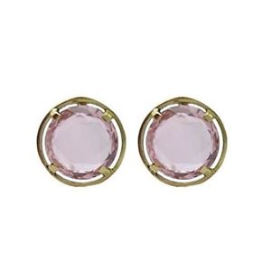 Foto de 71-4443R - PENDIENTES PIEDRA ROSA 10MM 18K