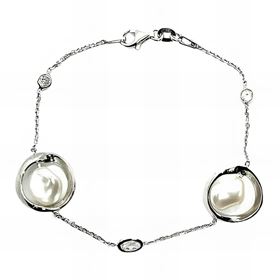 Foto de 24-404 - *OFERTA* PULSERA PLATA PERLAS Y CIRCONITA 15MM 18.5CM