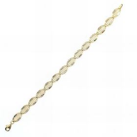 Foto de 28-505200 - PULSERA BICOLOR CALADA 8MM 19CM (6,57gr) 18K