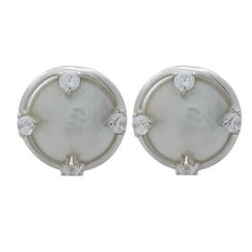 Foto de 71-3445B - PENDIENTES PERLA CIRCONITA 13MM O.B. 18K