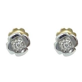 Foto de 72-9694B - PENDIENTES BRILLANTE 5MM O.B. 18K