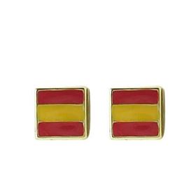 Foto de 51-2801908 - PENDIENTES BANDERA ESPAÑA ESMALTE 5MM 18K