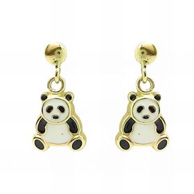 Foto de 62-280169201 - PENDIENTES OSO PANDA ESMALTE 15MM