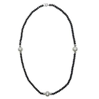 Foto de 00-1548 - COLLAR PERLAS 10MM CRISTAL NEGRO 4,5MM 50CM