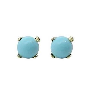 Foto de 05-PATT4 - PENDIENTES TURQUESA PATILLA 4MM 18K