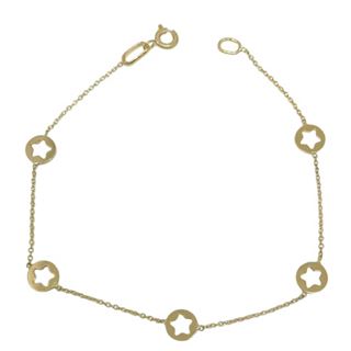 Foto de 10-31-7076 - PULSERA CÍRCULO-ESTRELLA 6MM 18CM (1,76gr) 18K