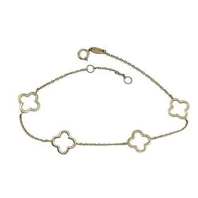 Foto de 10-401-850 - PULSERA CUATRO TRÉBOLES 10MM 17CM+ALARGADOR DE 2CM. (1,75gr) 18K