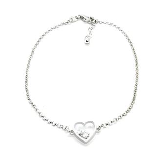 Foto de 20-19 - PULSERA PLATA CORAZÓN 8X9MM 19CM ALARGADOR 2.5CM