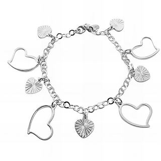 Foto de 20-7 - PULSERA PLATA 9 CORAZONES 15-9MM 17CM