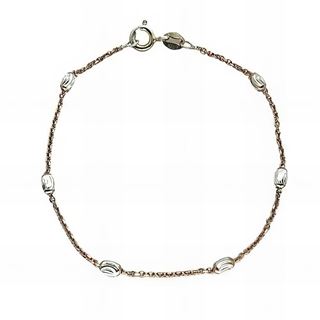 Foto de 20-R35C - PULSERA PLATA PEPITAS LAPIDADAS COBRE 3MM 18CM