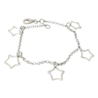 Foto de 24-29 - *OFERTA* PULSERA PLATA 5 ESTRELLAS 10MM 19CM