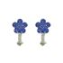 Foto de 25-1711A - PENDIENTES PLATA CIRCONITA FLOR AZUL 13 X 8MM