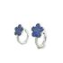 Foto de 25-1711A - PENDIENTES PLATA CIRCONITA FLOR AZUL 13 X 8MM