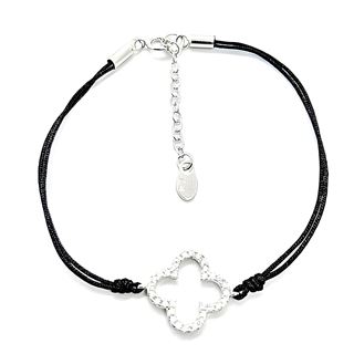 Foto de 25-0033 - PULSERA PLATA TRÉBOL-CIRCONITA 19MM 17CM+3.5CM 