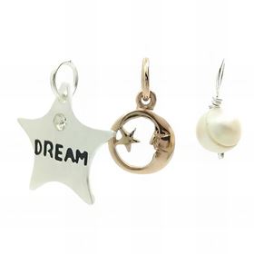 Foto de 25-200244 - SET PLATA CHARMS 'DREAM-LUNA COBRE-PERLA' 15MM