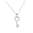 Foto de 25-0156G - GARGANTILLA PLATA LLAVE CIRCONITA 17MM 42CM+3CM