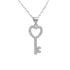 Foto de 25-0156G - GARGANTILLA PLATA LLAVE CIRCONITA 17MM 42CM+3CM