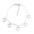 Foto de 25-0420 - PULSERA PLATA 5 CORAZONES CIRCONITA 8MM 15.5CM ALARGADOR 3.5CM