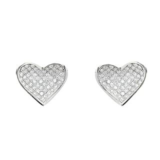 Foto de 25-0523P - PENDIENTES PLATA CORAZÓN CIRCONITA 11X12MM