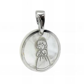 Foto de 29-20858-2 - *OFERTA* MEDALLA PLATA VIRGEN NIÑA NÁCAR 18.5MM