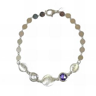 Foto de 34-B236 - *OFERTA* PULSERA PLATA PIEDRA MORADA 10-8MM 19CM