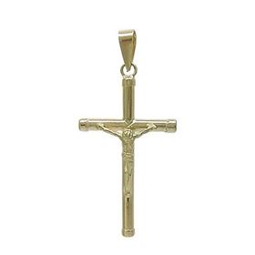 Foto de 42-102C - CRUZ CRISTO TUBO 2MM TAPONES 26X16MM 18K