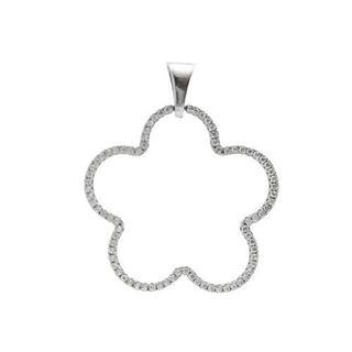 Foto de 44-AG00283C - *OFERTA* COLGANTE PLATA FLOR CIRCONITA 29MM