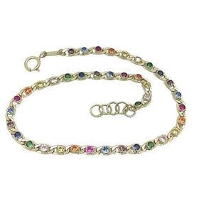 Foto de 45-625C - PULSERA PIEDRAS COLOR 2.8MM 18CM (1,88gr) 18K