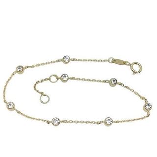 Foto de 45-491 - PULSERA OCHO CHATONES 3MM 18CM (ANILLA A 1.5CM) 18K