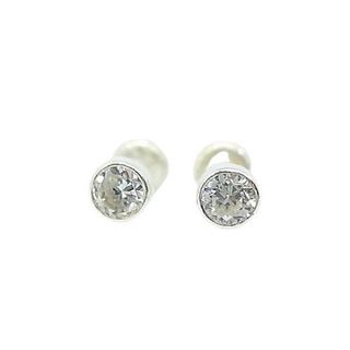 Foto de 51-AG0045 - PENDIENTES PLATA CHATÓN 4MM