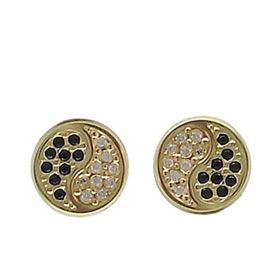 Foto de 51-321218 - PENDIENTES YING-YANG CIRCONITA 7.5MM 18K