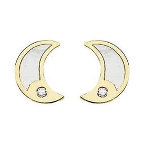 Foto de 51-1651106 - PENDIENTES LUNA NÁCAR LUNA CIRCONITA 8MM 18K