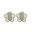 Foto de 51-1229204 - PENDIENTES FLOR BICOLOR CIRCONITA 10MM 18K