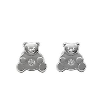 Foto de 51-201978 - PENDIENTES MINI OSO CIRCONITA 6X6 O.B. 18K