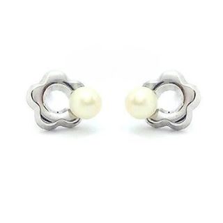 Foto de 51-2219560 - PENDIENTES FLOR PERLA O.B. 5MM 18K